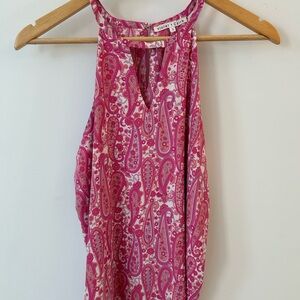 Pink paisley sleeveless top
